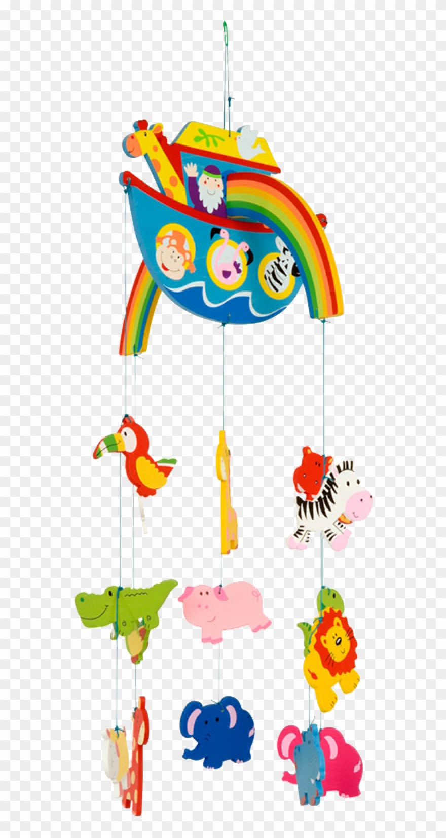 Bigjigs Toys Wooden Noah's Ark Mobile - Cot Clipart
