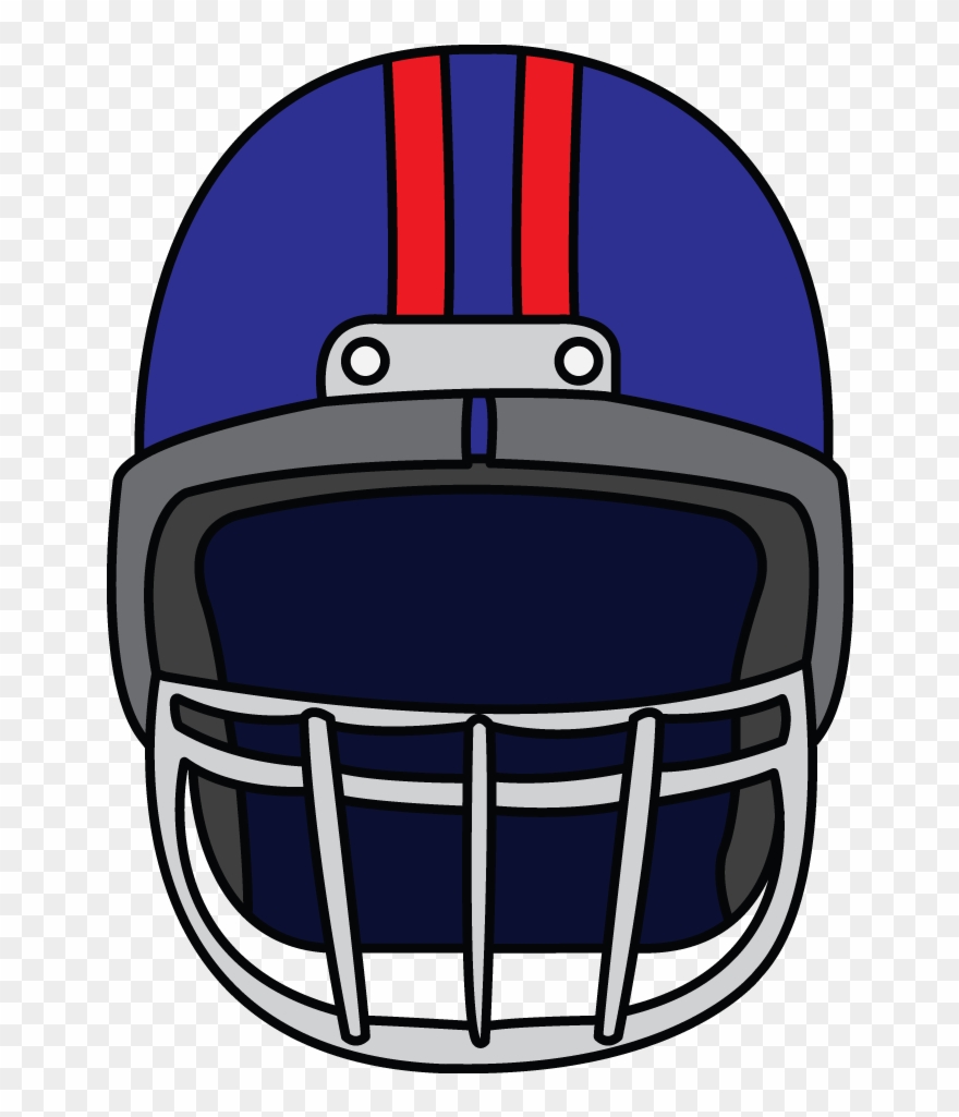 Superbowl Drawing Clipart Library Stock - Football Helmet Facing Forward - Png Download