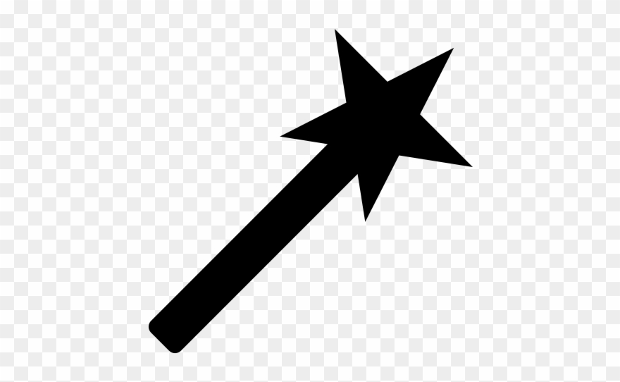 Wand Rubber Stamp - Blue Shooting Star Png Clipart