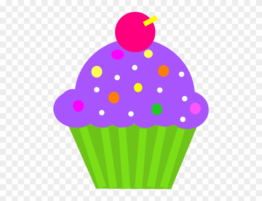Cupcake Purple And Lime Clip Art - Birthday Cake Pink Clipart Transparent Background - Png Download