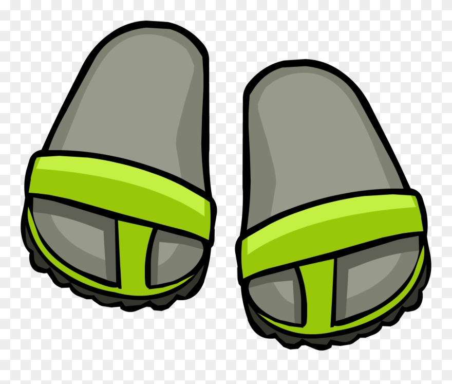 Lime Green Sandals - Wiki Clipart