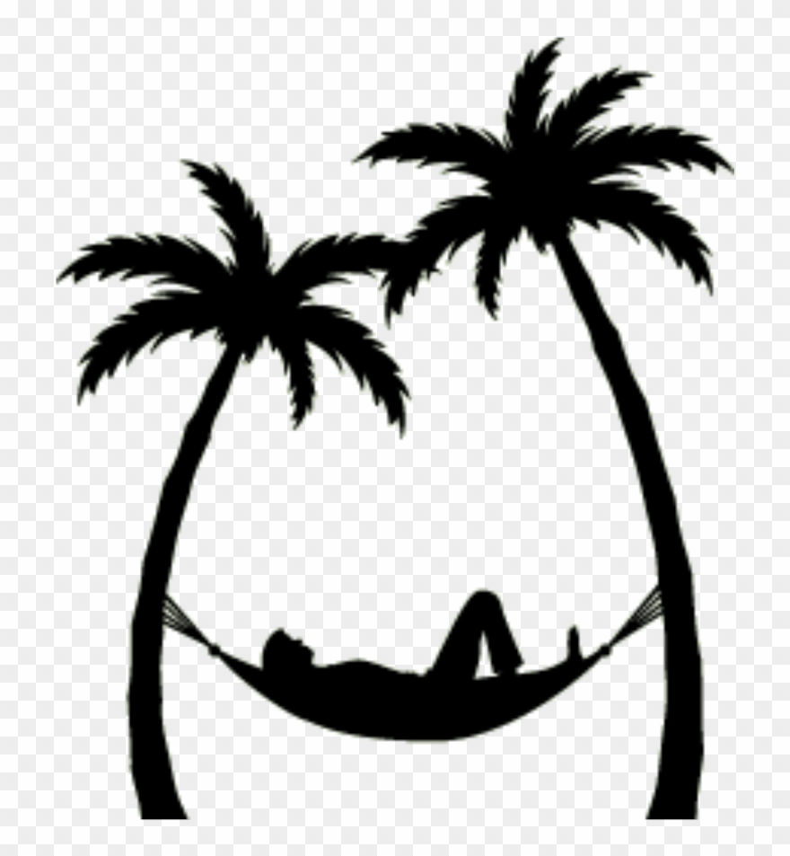 Hammock And Palm Trees Clipart