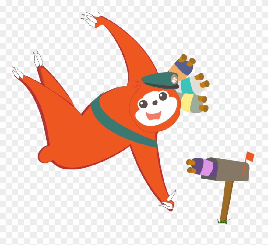 Hang Higher Hammocks Shipping Sloth Illustrated Clipart