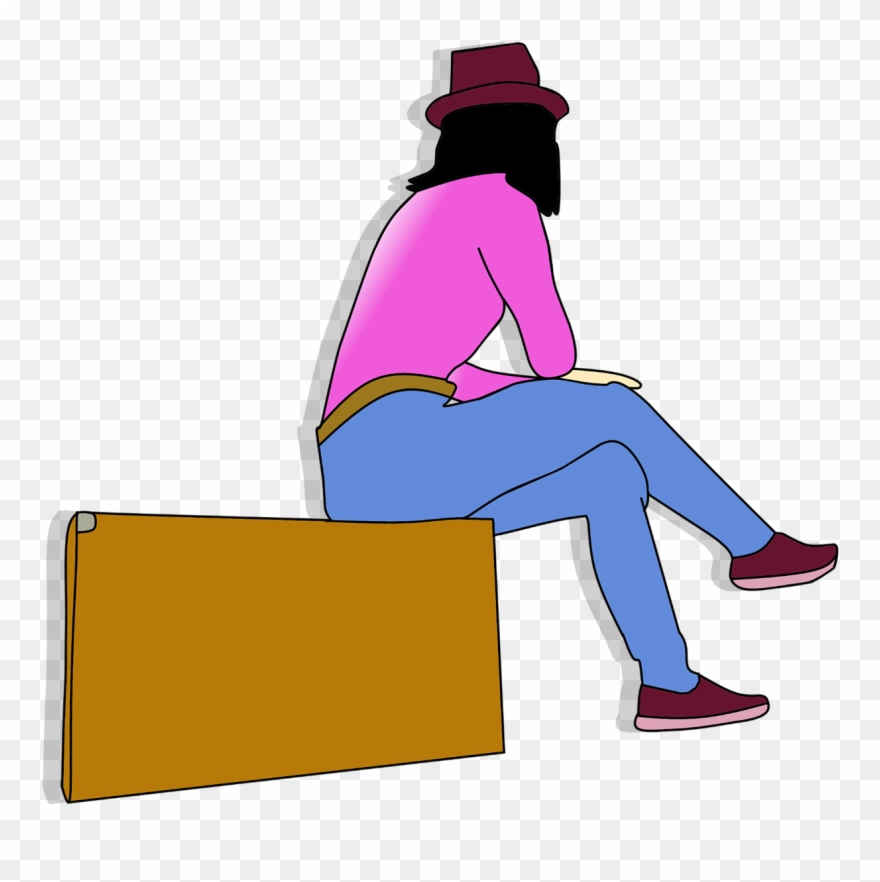 Travel, Traveling, Street, Road, Waiting, Woman - Street Clipart