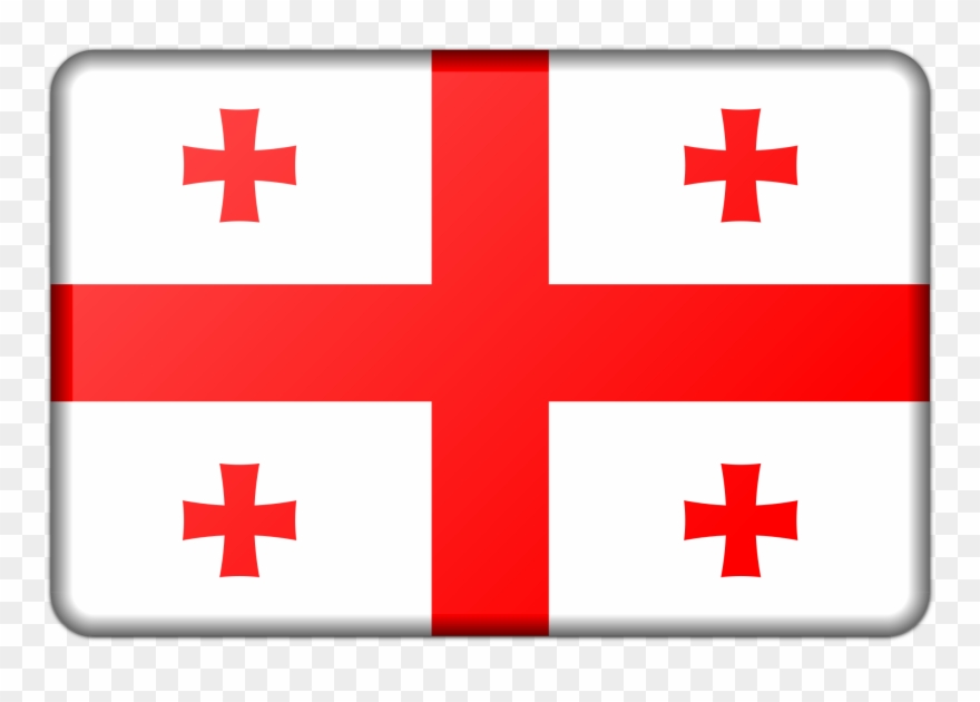 Big Image - Georgia Flag Flat Clipart