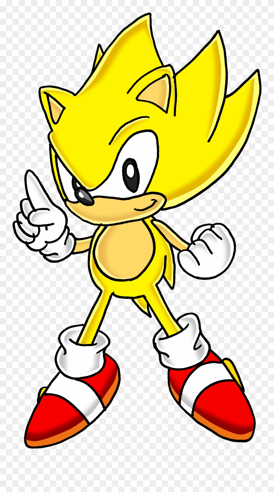 Sonic The Hedgehog Clipart Super Sonic - Imagenes De Super Sonic Clasico - Png Download