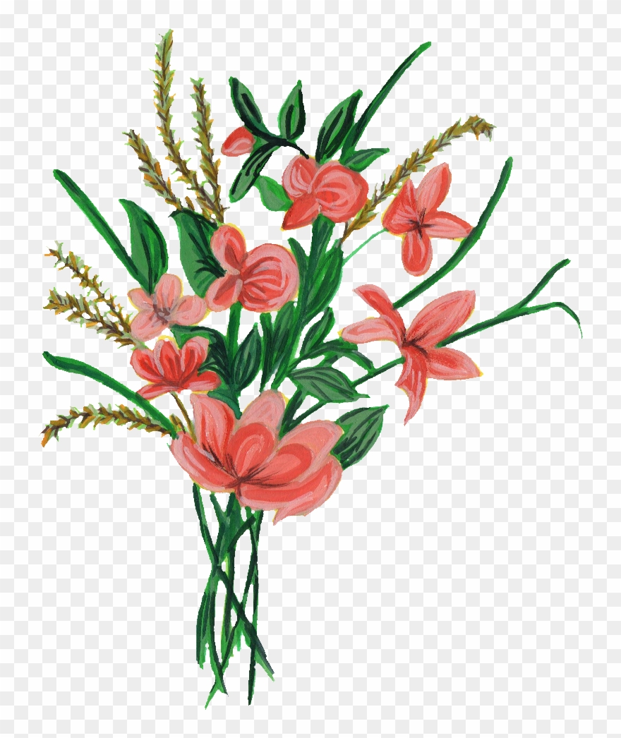 Bouquet Gladiolus Png Image Transparent Download - Flowers In Png Format Clipart