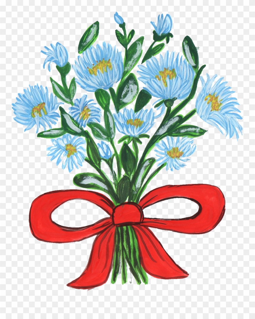 Bouquet Clipart Daisy Plant - Flower Bouquet Transparent Clipart - Png Download