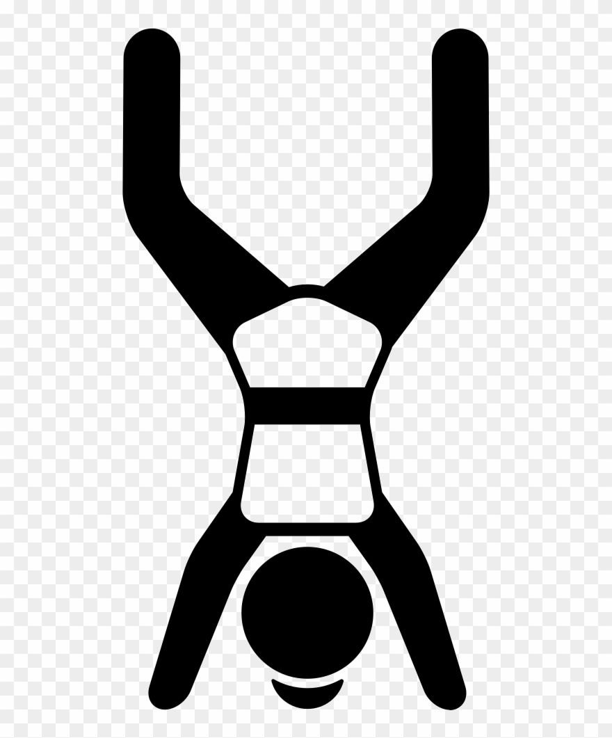 Woman Handstands With Position - Open Legs Png Clipart