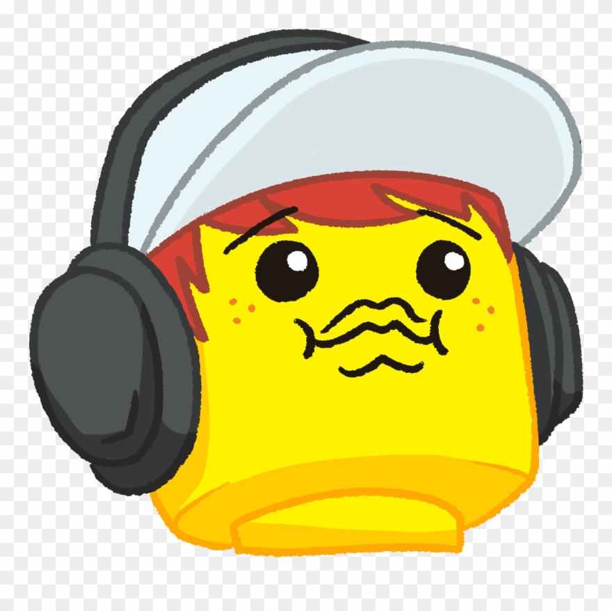 Headphones Clipart Comic - Lego Discord Emotes - Png Download