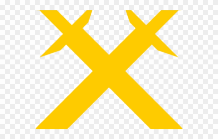 Yellow Clipart Sword - Cross Swords Svg - Png Download