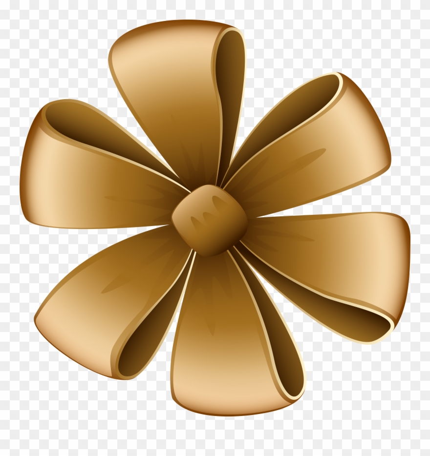 Beautiful Bow Png Clip Art Image - Brass Transparent Png