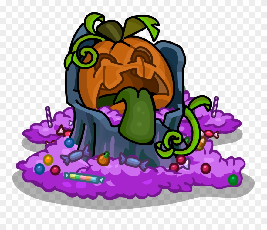 Trick Or Treat Pumpkin Sprite 001 Inactive - Calabaza Club Penguin Clipart