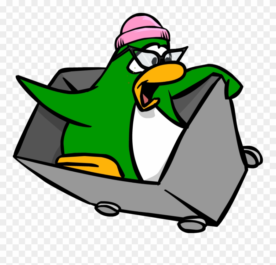 Aunt Arctic Cart Surfing - Surfer Club Penguin Png Clipart