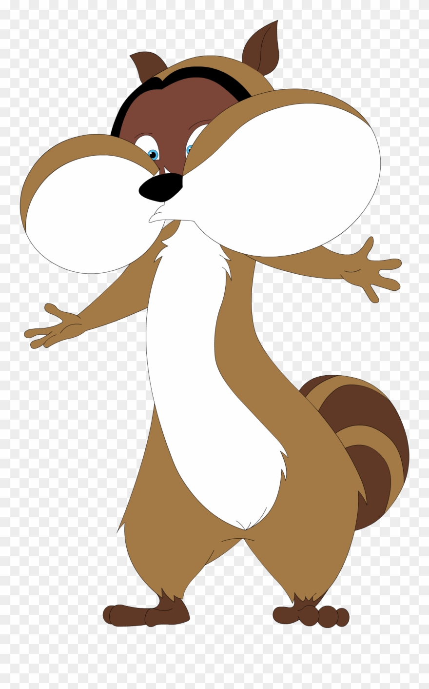 Rj The Racoon Bigger Puffy Cheeks - Cartoon Clipart