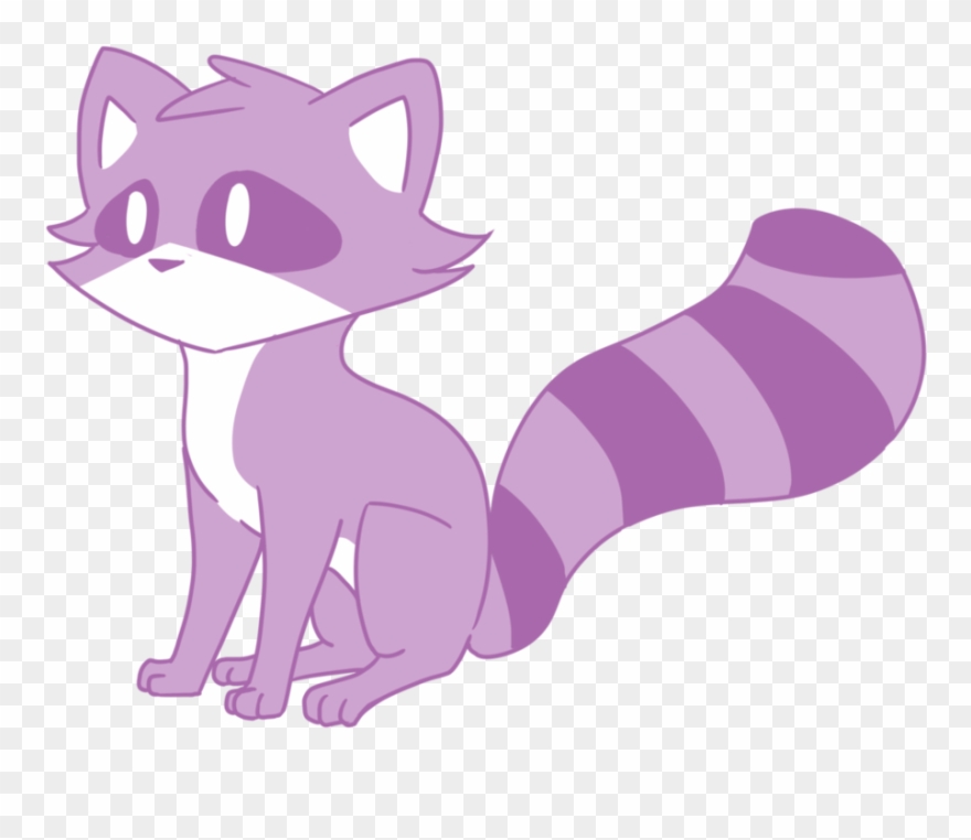 Purple Raccoon Clipart