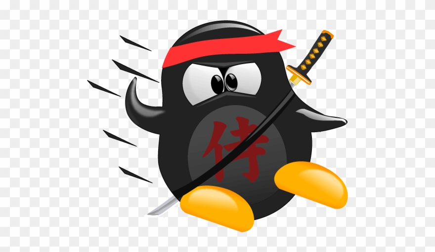 Tux Ninja - Nmon Clipart