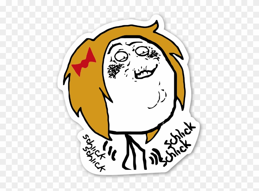 Fap Fap Schlick Chic Rage Face Sticker - Fap Meme Clipart