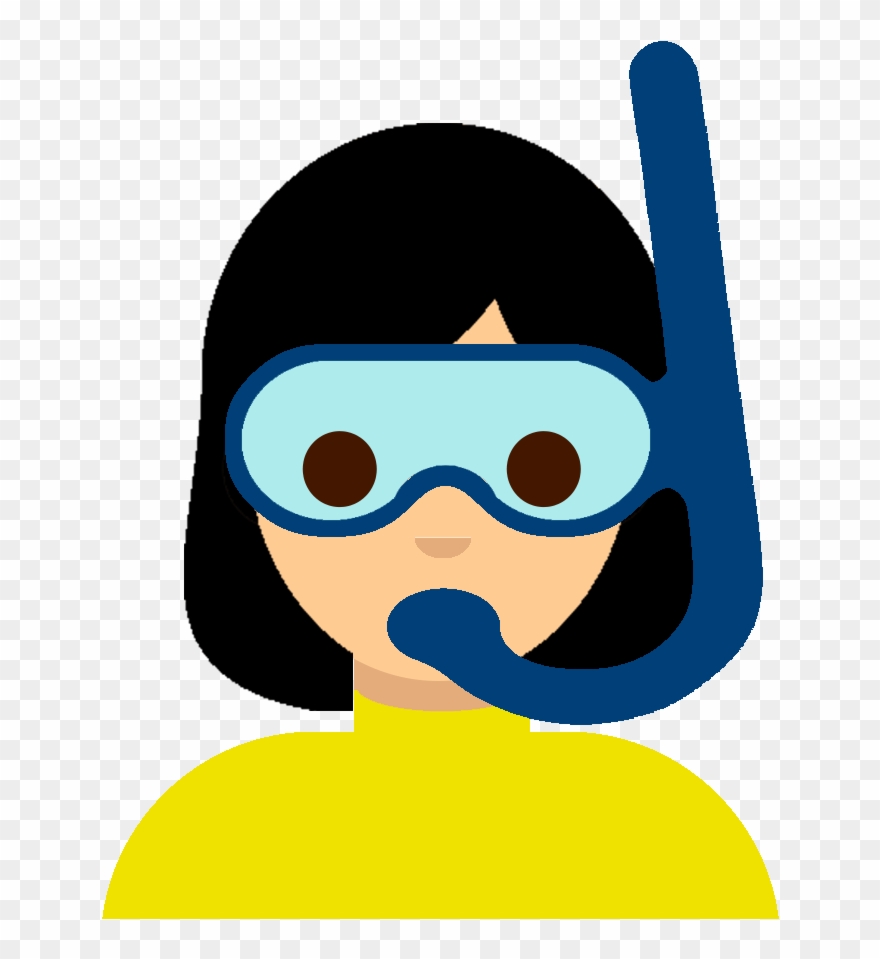 Scuba-diving Girl Emoji - Emoji Clipart