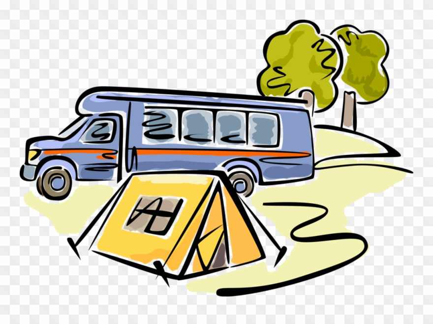 Vector Illustration Of Outdoor Recreational Activity - 無料 キャンプ 場 イラスト Clipart