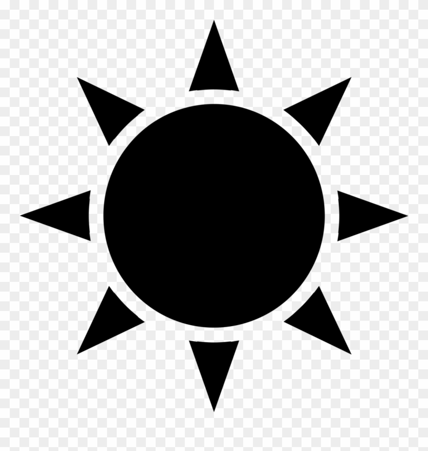 Black Sun Icon Transparent Clipart