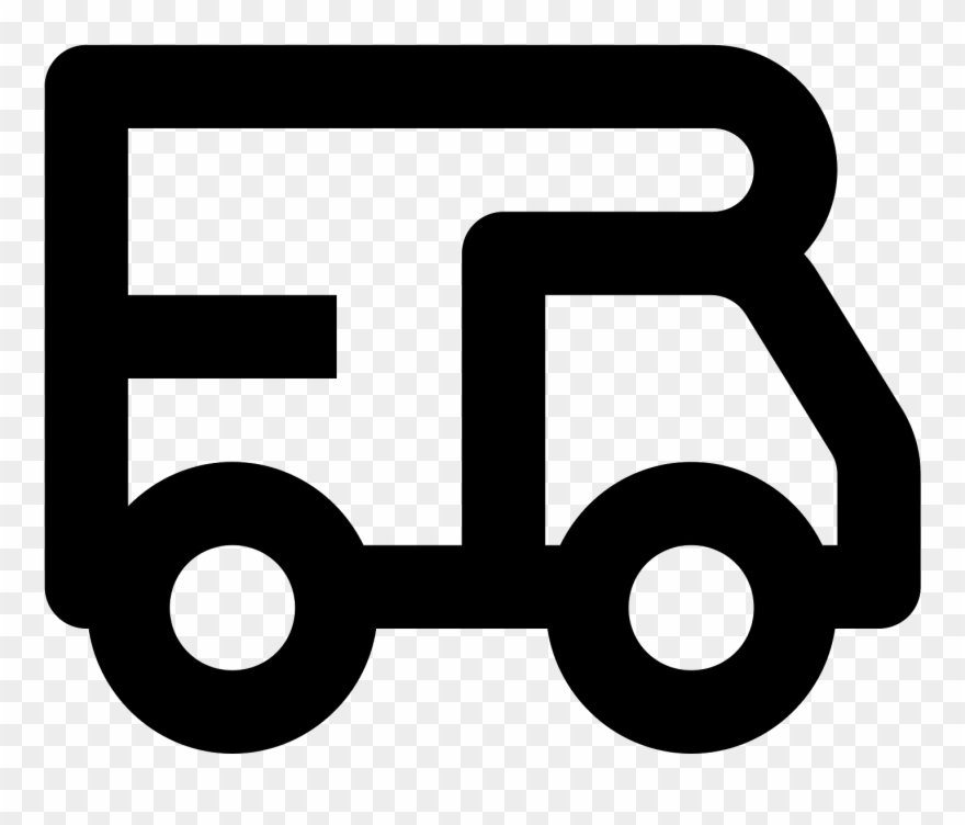 The Icon Is A Very Simplified Depiction Of An Rv Camper - Recreational Vehicle Clipart