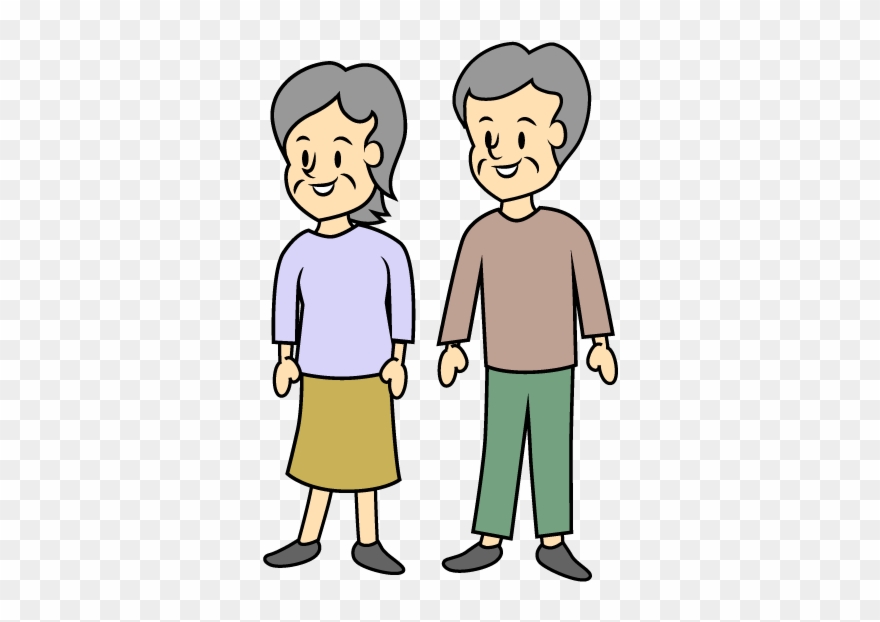 Clipart Walking Elderly - Clip Art - Png Download