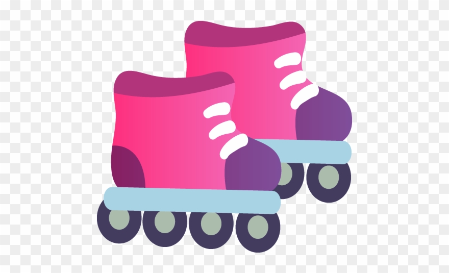 Purple Clipart Roller Skate - Ice Skating - Png Download