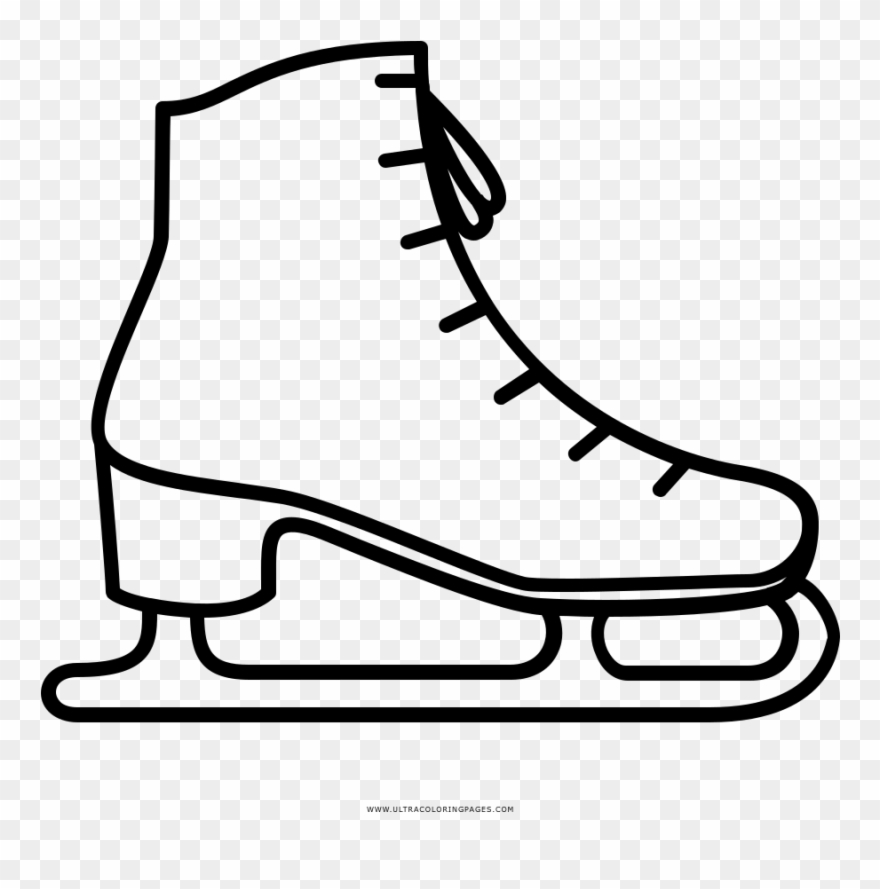 Ice Skating Pat N - Ice Skating Shoes Drawing Clipart