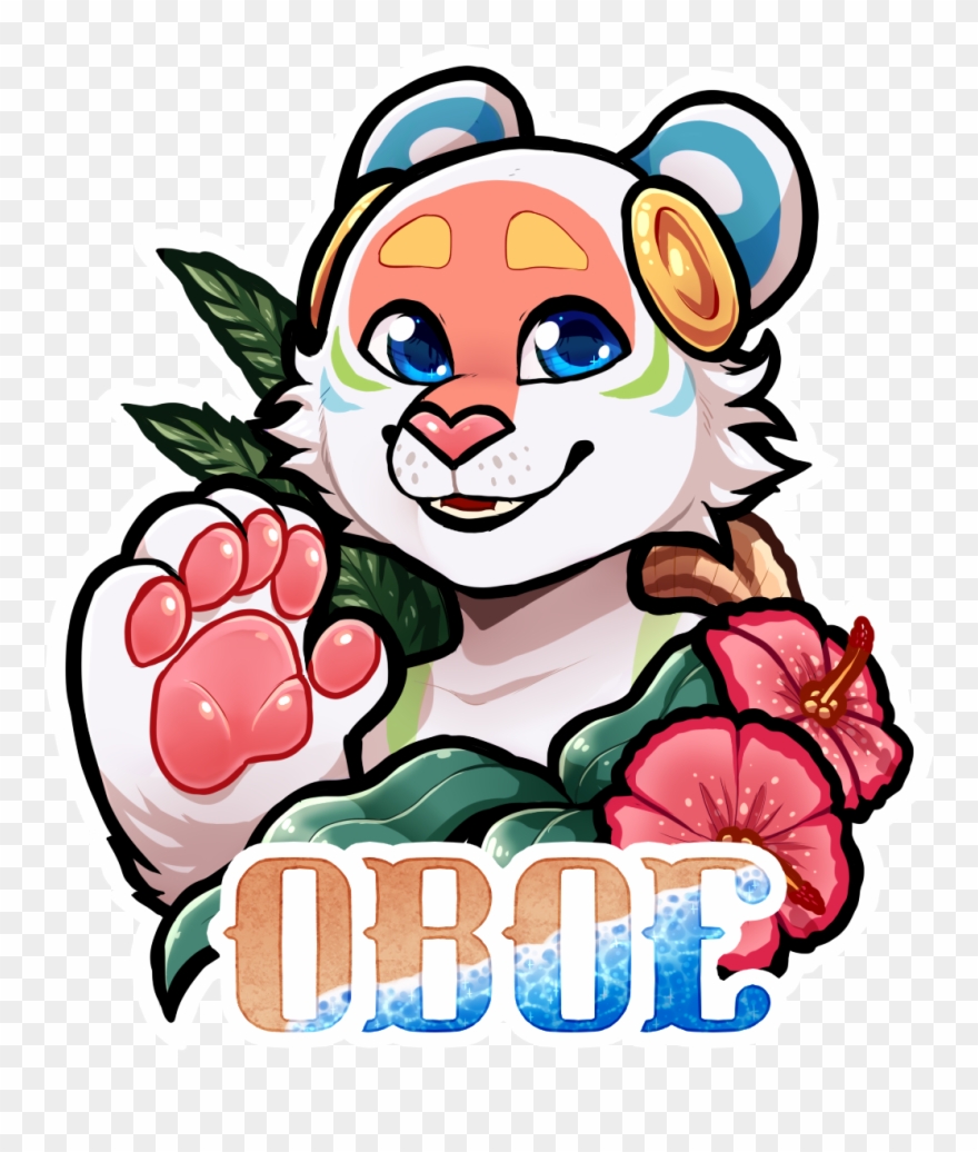 Oboe Badge - Cartoon Clipart