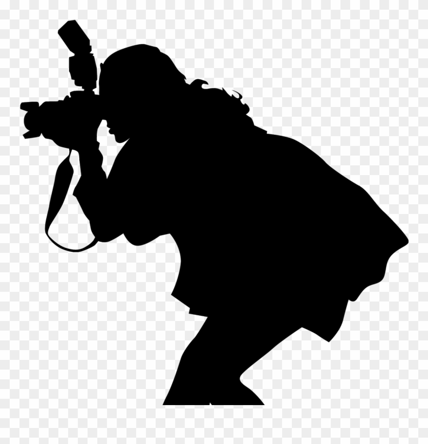 Female Photographer Silhouette Png Clipart