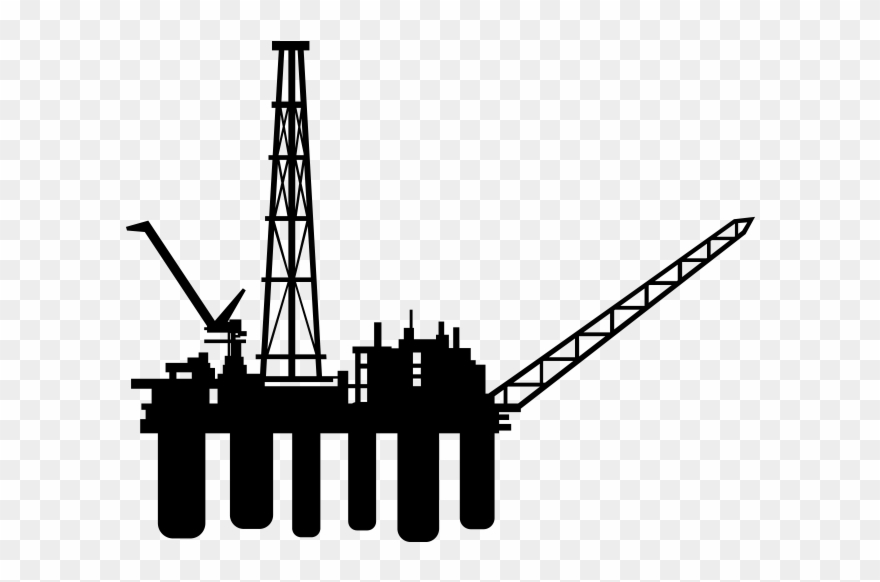 Mining And Oil Production - Oil Rig Silhouette Png Clipart