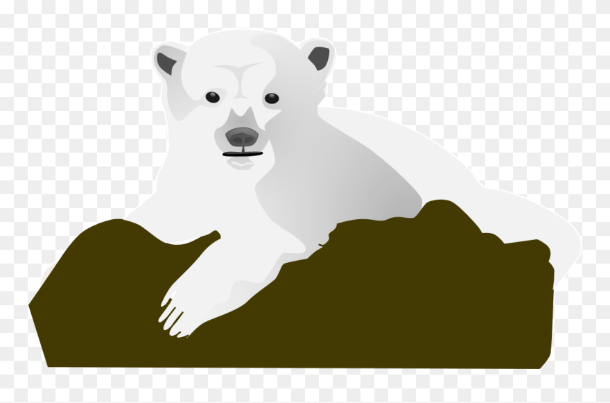 Open - Polar Bear Face Vector Art Clipart