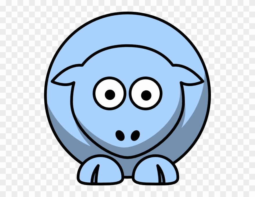 Black And White Goat Cartoon Clipart