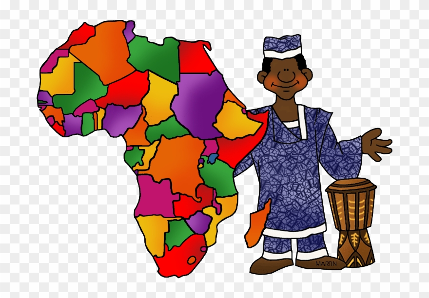 African Countries Map - African Continent Map Clip Art - Png Download