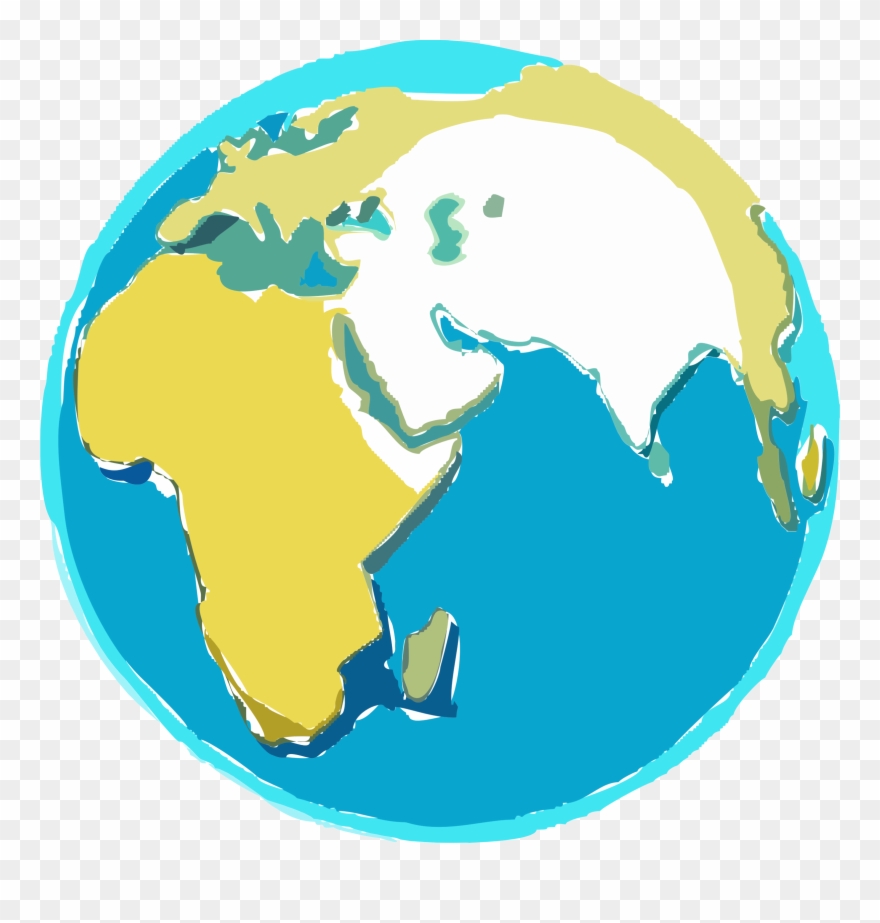 Earth Clipart Free - Globe Sketch - Png Download