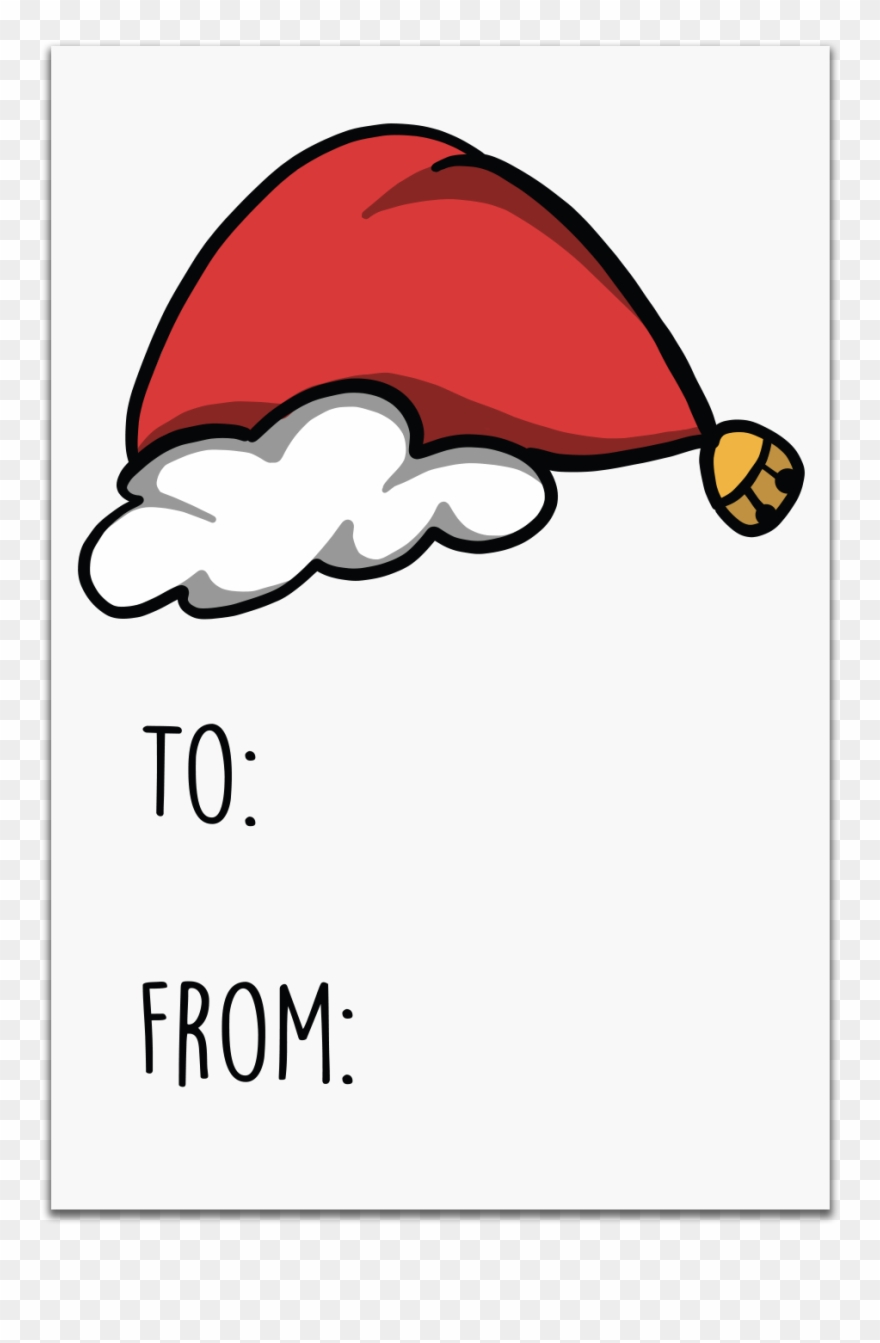 Gt011 Santa Hat Gift Tags - Santa Hat Gift Tag Clipart