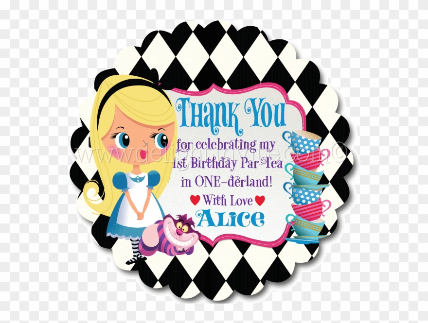 Alice In Onederland 1st Birthday Favor Tags Clipart