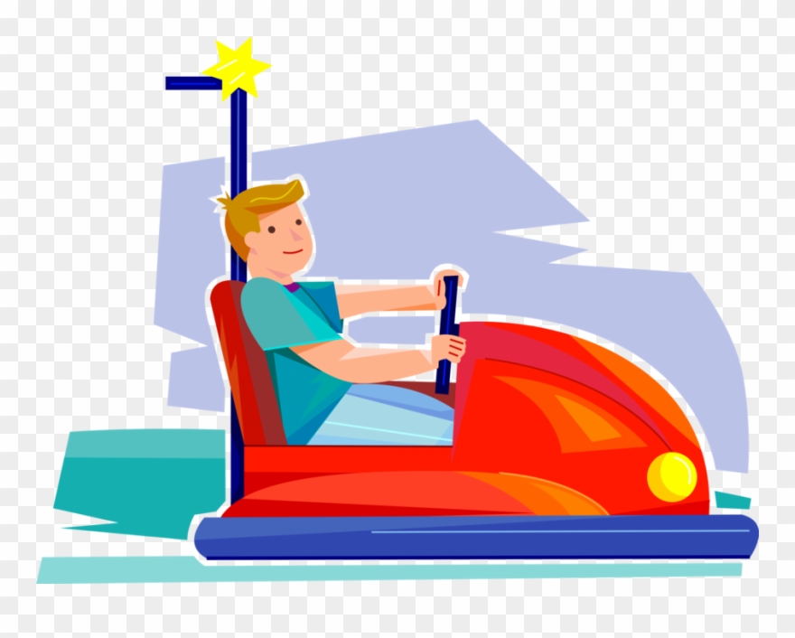 Vector Illustration Of Primary Or Elementary School - Amusement Park Clipart