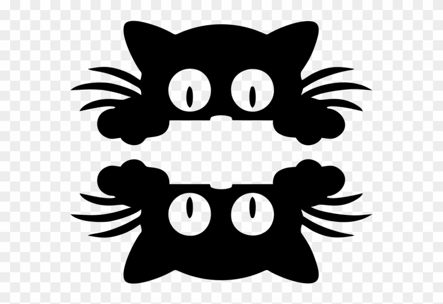 Sweet Kitty Vinyl - Silhouette Chat Stylisé Clipart