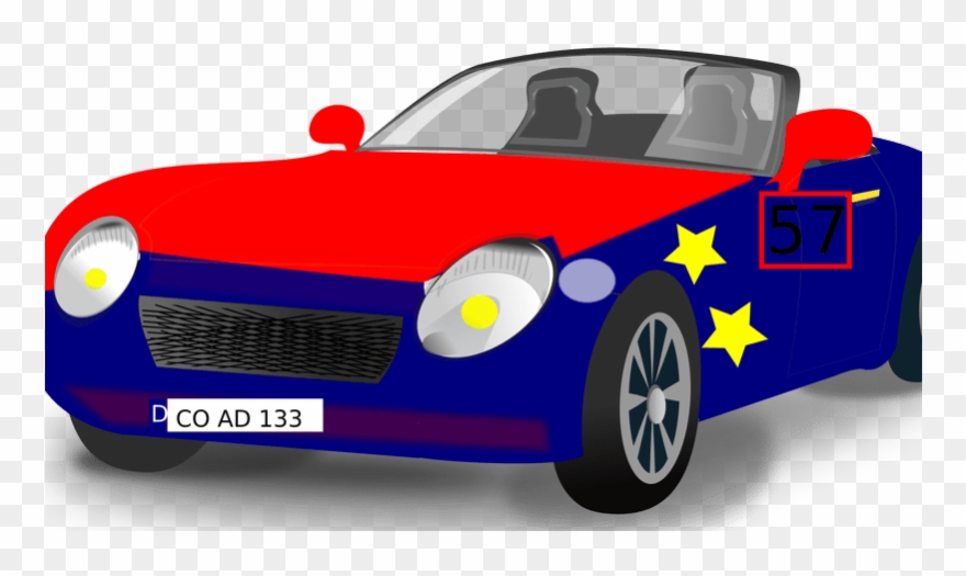 Blue Car Clipart Big Car - Red And Blue Car - Png Download