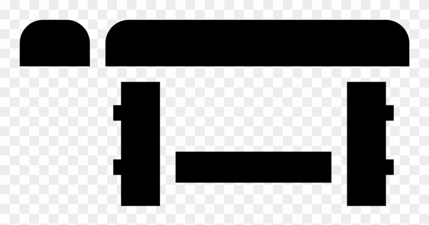 Wooden Massage Table Filled Icon - Massage Table Clipart