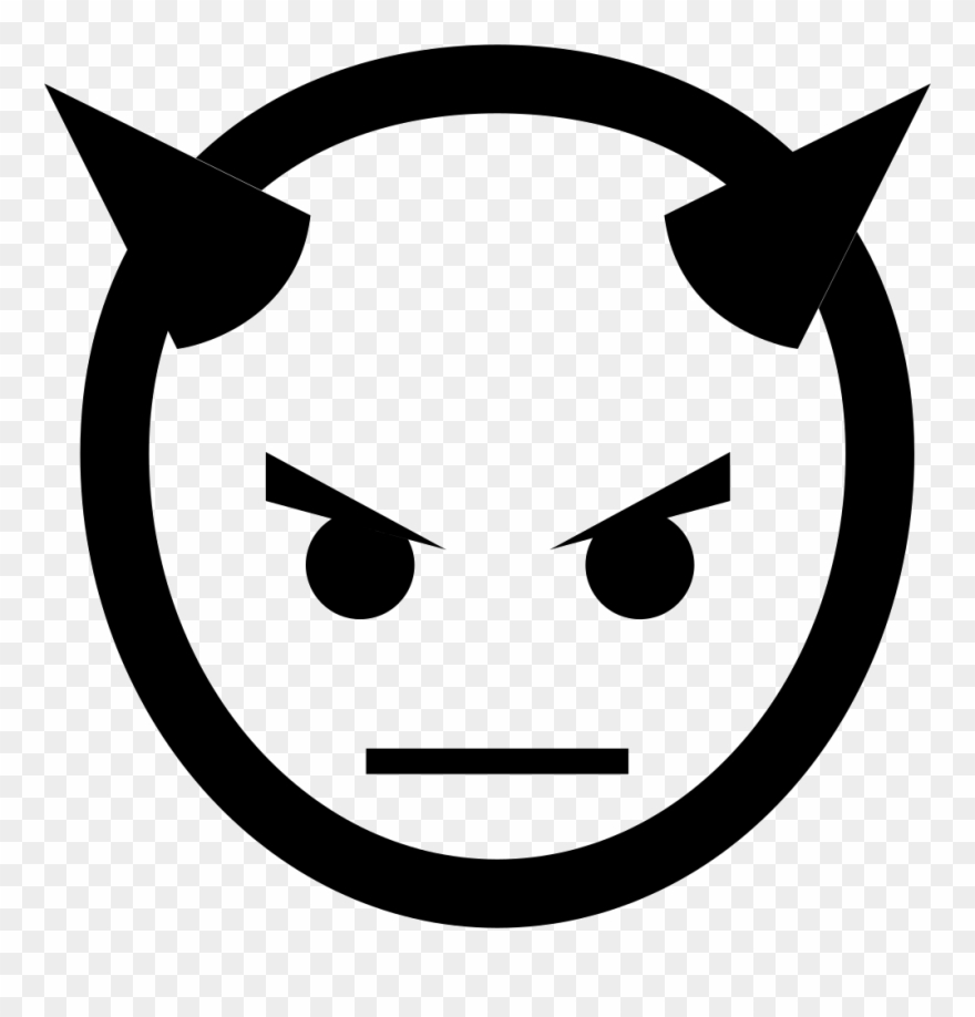 Head With Horns Png - Devil Icon Clipart