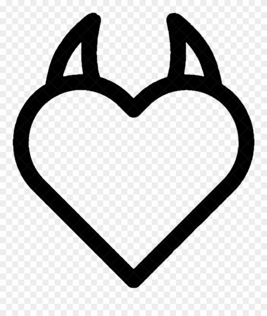 Heart With Horns Transparent Clipart