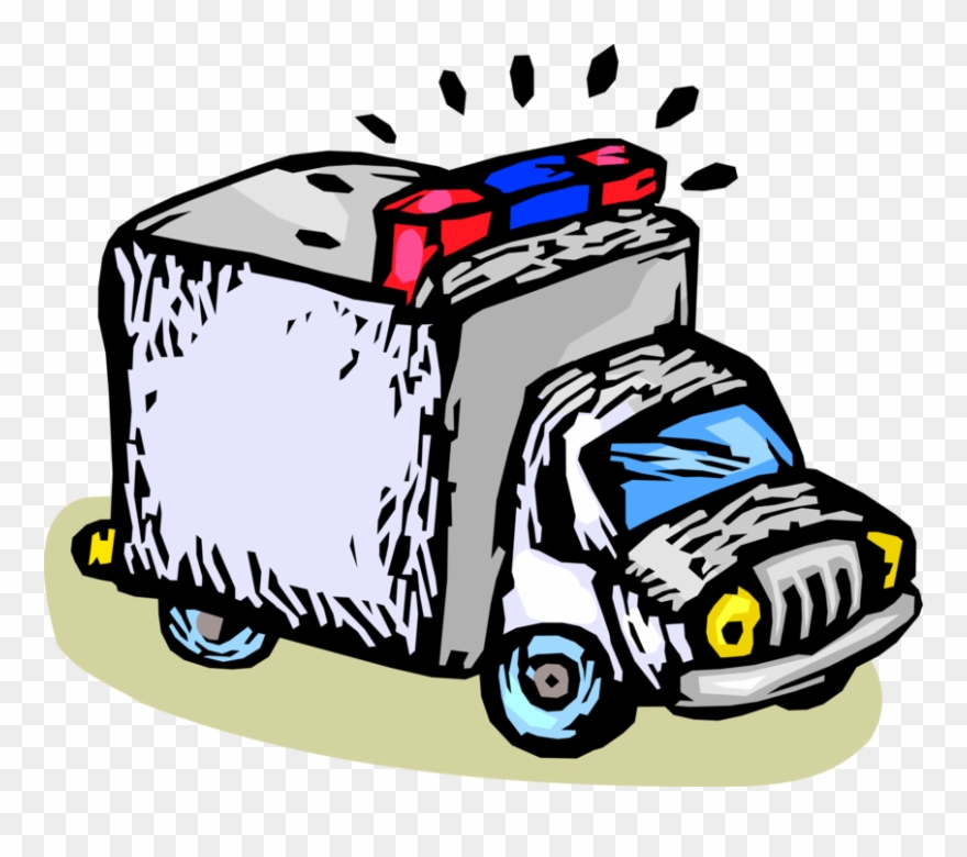 Vector Illustration Of Paramedic Service Emergency - Paddy Wagon Png Clipart