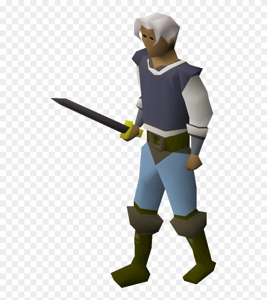 Detailed - Equipped - Black Longsword Runescape Clipart