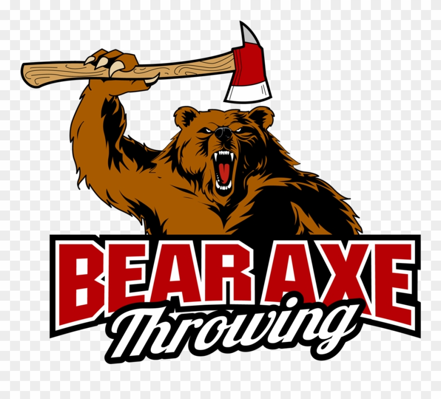 Logo - Bear Axe Throwing Clipart