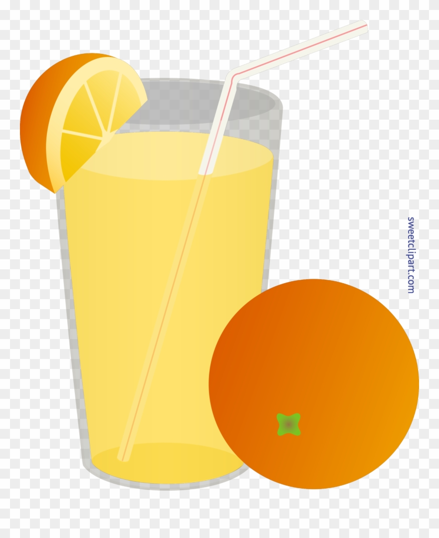Clipart Free Stock Orange Whole Wedge Clip Art Sweet - Orange Juice Art - Png Download