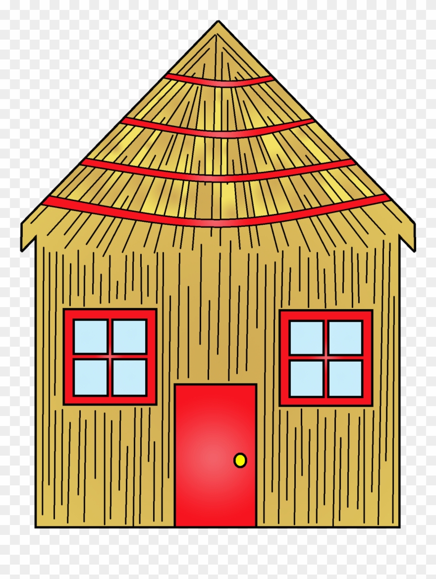 Cartoon House Made Of Sticks Rh Kitchendecor Club - Casa De Paja De Los Tres Cerditos Clipart