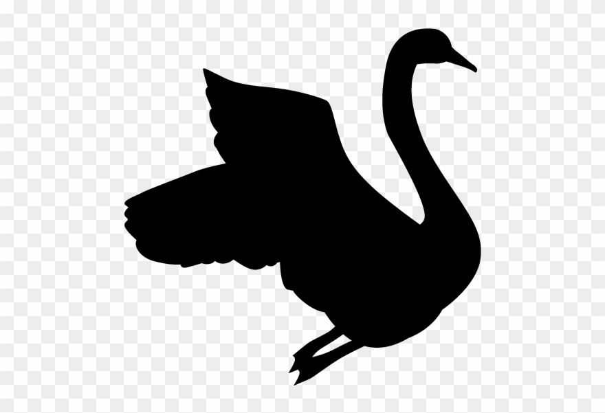 Swan - Silhouette - Animals Illustration - 無料 イラスト 白鳥 Clipart